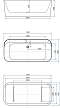 Акриловая ванна Allen Brau Infinity 170x80 2.21001.21/AM белый матовый(панель антрацит) - 3 изображение