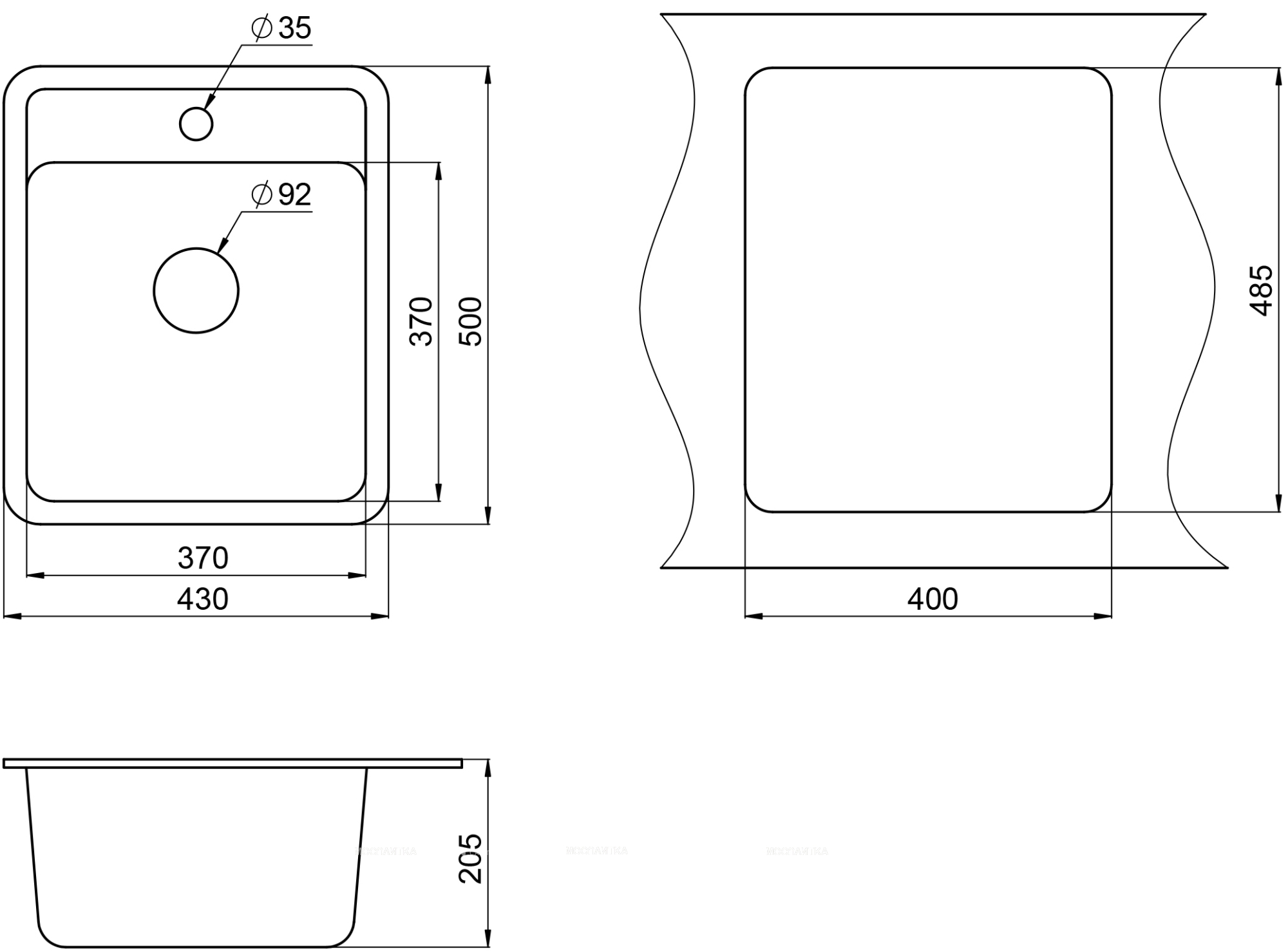 Мойка кухонная Granula Standart ST-4202 базальт - изображение 2