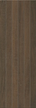 Плитка Семпионе коричневый темный структура обрезной 30х89,5х0,9