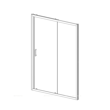 Душевая дверь Vincea Alpha 120, черный, стекло прозрачное VDS-3AL120CLB - 6 изображение