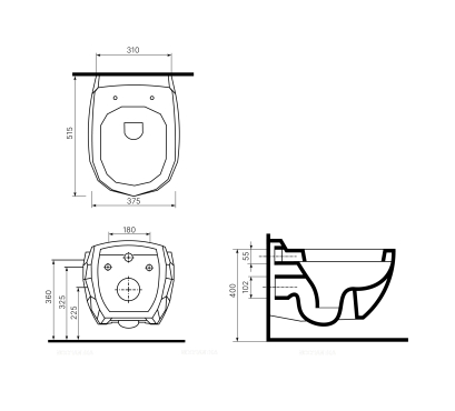 Унитаз подвесной beWash Bekinger 87303201 с крышкой-сиденьем микролифт, белый глянец - 5 изображение