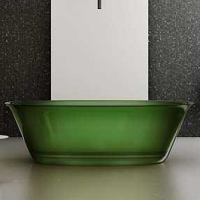Ванна из полиэфирной смолы 170х75 Abber Kristall AT9707Emerald зеленая