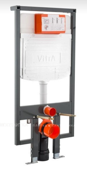 Комплект безободкового унитаза VitrA D-Light Hygiene, 9014B003-7211, кнопка глянцевый хром - изображение 4