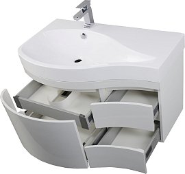 Комплект мебели для ванны Aquanet Nova Lite 75 см 242272, 2 ящика, белый