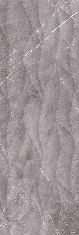 Керамическая плитка Creto Декор Marmolino Grey W M/STR 30х90 R Glossy 1