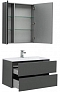 Комплект мебели для ванной Aquanet Алвита 90 серый антрацит - 5 изображение
