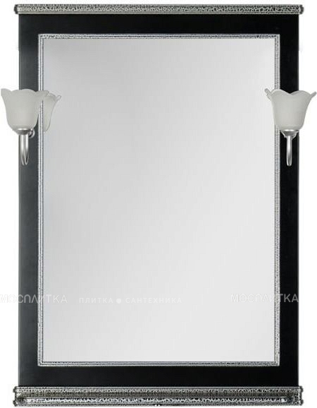 Зеркало Aquanet Валенса 70 00180298 черный краколет / серебро - изображение 3
