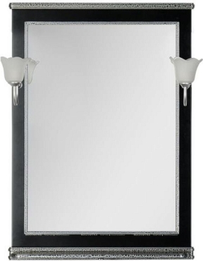 Зеркало Aquanet Валенса 70 00180298 черный краколет / серебро - 3 изображение