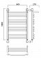 Полотенцесушитель водяной Aquanerzh лесенка дуга групповая с полкой 100x60 - 2 изображение