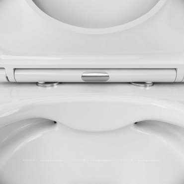 Унитаз подвесной безободковый Am.Pm Awe C111700SC с крышкой-сиденьем микролифт, белый - 8 изображение