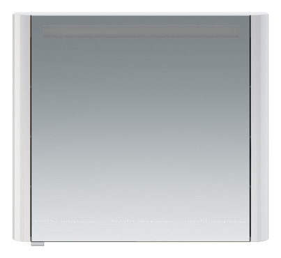Зеркальный шкаф Am.Pm Sensation M30MCR0801WG, цвет - белый глянец, с подсветкой, правый, 80 см - 2 изображение