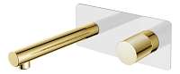 Смеситель Boheme Stick 125-WG.2 для раковины, white touch gold