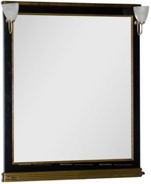 Зеркало Aquanet Валенса 100 00180294 черный краколет / золото - 2 изображение