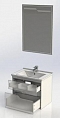 Комплект мебели для ванной Aquanet Модена 65 белый глянец - 5 изображение