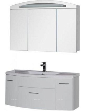 Комплект мебели для ванной Aquanet Тренто 120 белый - 2 изображение