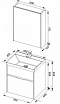 Комплект мебели для ванной Aquanet Латина 60 2 ящика белый - 8 изображение