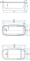 Акриловая ванна Allen Brau Infinity 170x78 2.21003.21/AM белый матовый (панель антрацит) - 3 изображение