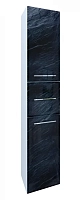 Шкаф-пенал Marka One Visbaden 30 см У73180 L черный дикий камень глянец