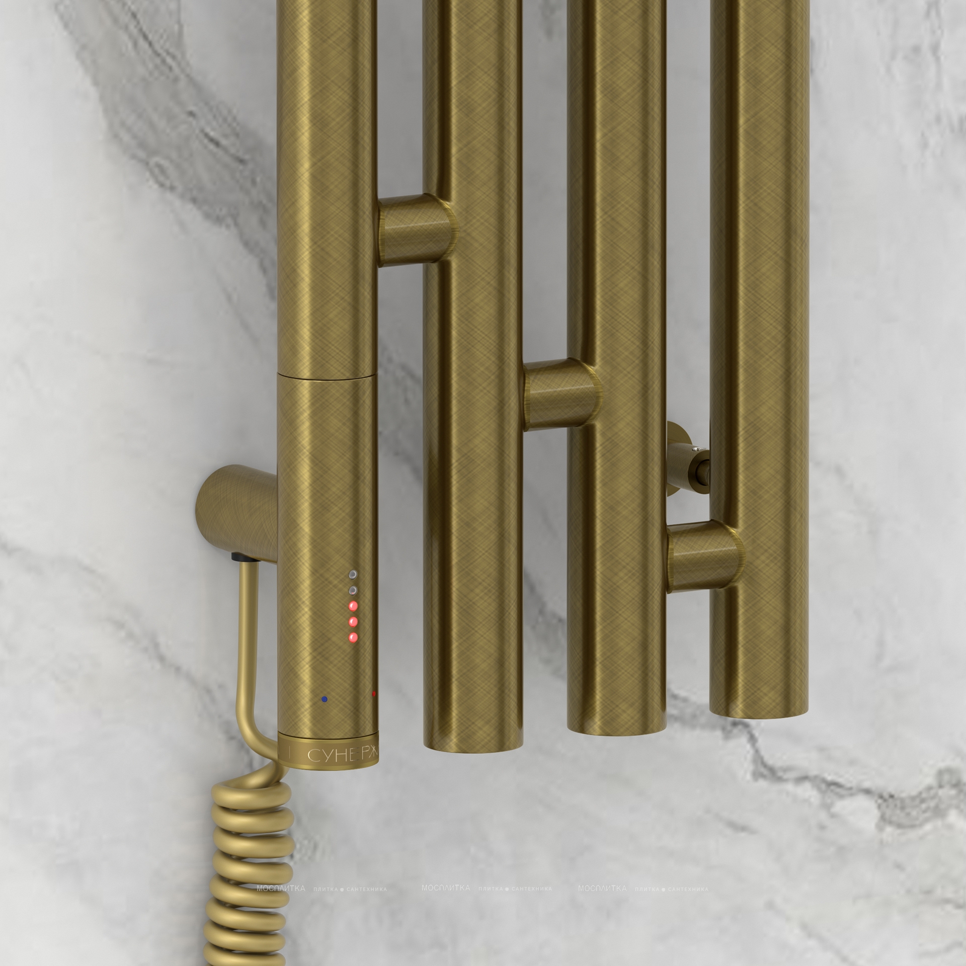 Полотенцесушитель электрический Сунержа Кантата 3.0 150х19,1 см 05-5846-1516 состаренная бронза - изображение 3