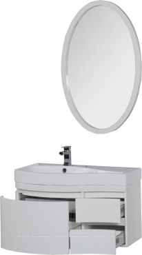 Комплект мебели для ванны Aquanet Nova Lite 75 см 242272, 2 ящика, белый - 10 изображение