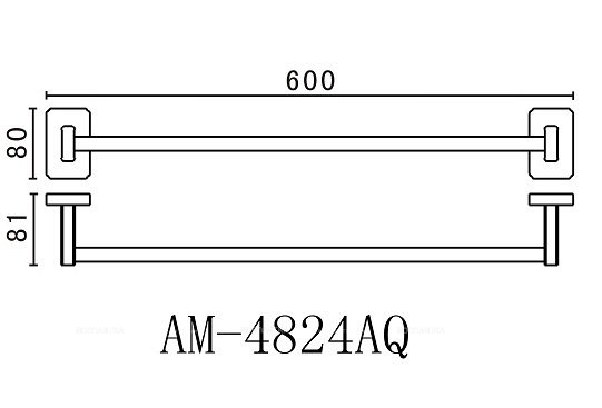 Полотенцедержатель Art&Max Gotico (Готико) AM-4824AQ - 3 изображение