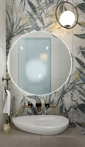 Дизайн Совмещённый санузел в стиле Современный в бежевом цвете №12419 - 7 изображение