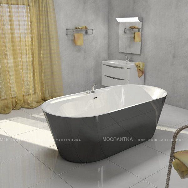 Акриловая ванна BelBagno BB14-NERO/BIA 178x84 см - изображение 2