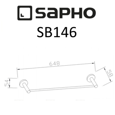 Полотенцедержатель Sapho Samba SB146 хром - 2 изображение
