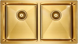 Кухонная мойка Paulmark Twin PM237844-BG брашированное золото