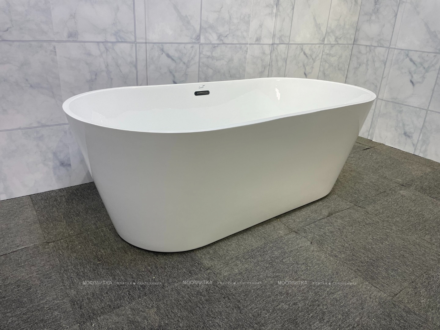 Акриловая ванна Ceruttispa Chika отдельностоящая 170x80 со сливом-переливом CT8558 - изображение 6