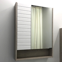 Зеркальный шкаф Comforty Клеон-60 00-00002045 белый / дуб дымчатый