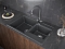 Мойка кухонная Paulmark Tandem PM238250-BL чёрный - 3 изображение