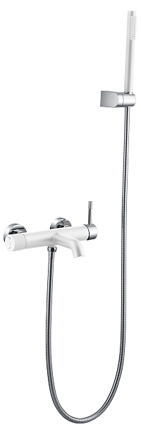Смеситель Boheme Uno 463-WCR для ванны с душем, white chrome