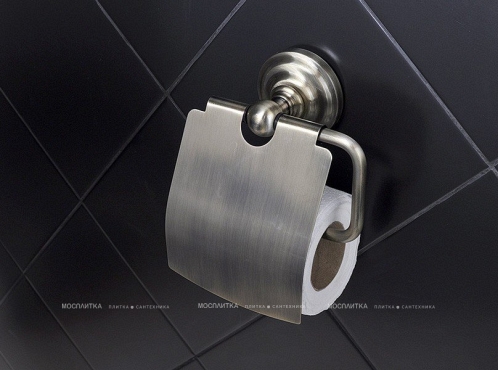 Держатель туалетной бумаги Fixsen Retro FX-83810 с крышкой, бронза - 3 изображение