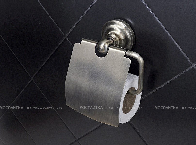 Держатель туалетной бумаги Fixsen Retro FX-83810 с крышкой, бронза - изображение 3