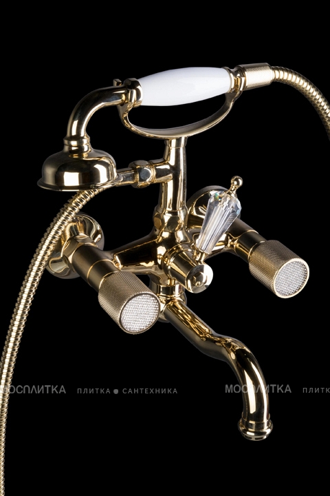 Смеситель Boheme Royal Cristal 293-Royal/CRST для ванны с душем, золото - изображение 2