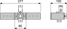 Клапан смыва писсуара U1 TECE Profil с крепежной скобой, 9370021