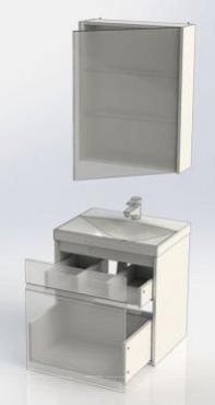 Комплект мебели для ванной Aquanet Палермо 60 белый - 11 изображение