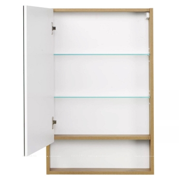 Зеркальный шкаф Aquaton Сканди 55 белый, дуб рустикальный 1A252102SDZ90 - 3 изображение