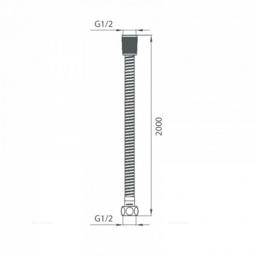 Шланг для душа 200 см Milardo 230P200M19 хром - 3 изображение