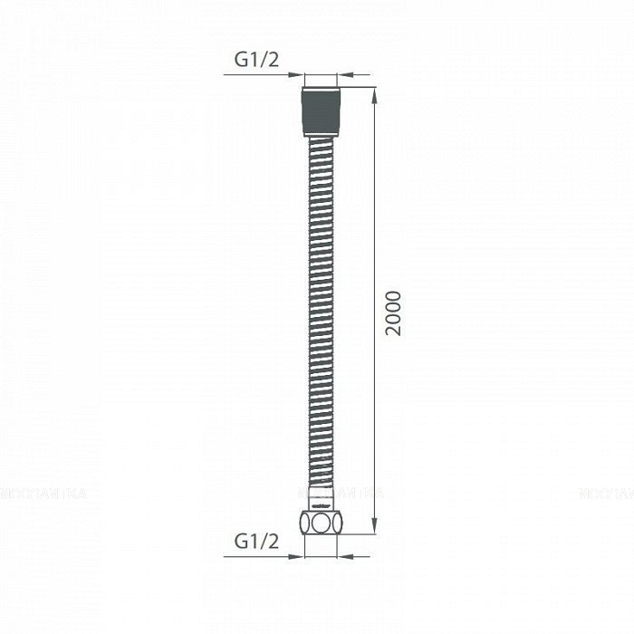 Шланг для душа 200 см Milardo 230P200M19 хром - изображение 3
