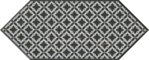 Керамическая плитка Kerama Marazzi Декор Келуш 1 черно-белый 14х34