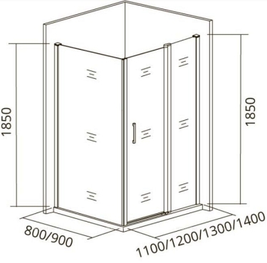 Боковая перегородка GOOD DOOR Infinity SP-80 -C-CH - 3 изображение