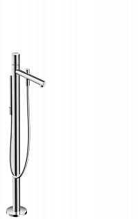 Смеситель для ванны Axor Uno 45416000 напольный, с ручным душем, хром