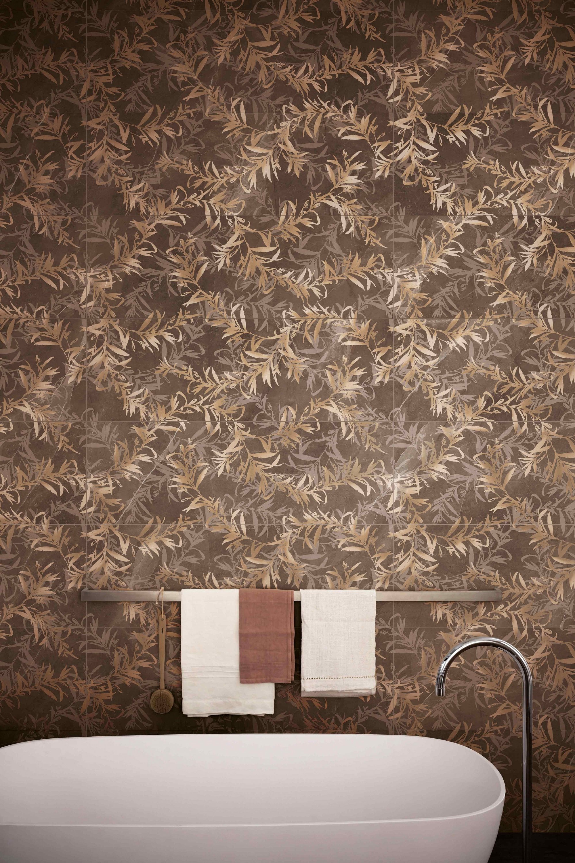 Керамическая плитка Marazzi Italy Декор Allmarble Wall Statuario Satin Decoro Foliage 80x120 - изображение 12