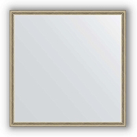 Зеркало в багетной раме Evoform Definite BY 0656 68 x 68 см, витое серебро