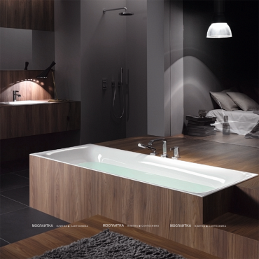 Стальная ванна Bette Lux, с шумоизоляцией 190х90х45 см, с самоочищающимся покрытием BetteGlasur ® Plus, цвет белый, 3442-000 PLUS - 3 изображение