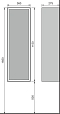 Шкаф-пенал Jorno Charm 115 см, Cha.04.115/P/Bm, черный мрамор - 2 изображение