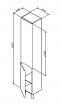 Шкаф-пенал напольный Am.Pm Like M80CSL0356VF левый 35 см белый/венге - 3 изображение