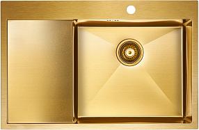 Кухонная мойка Paulmark Atlan PM217851-BGR брашированное золото